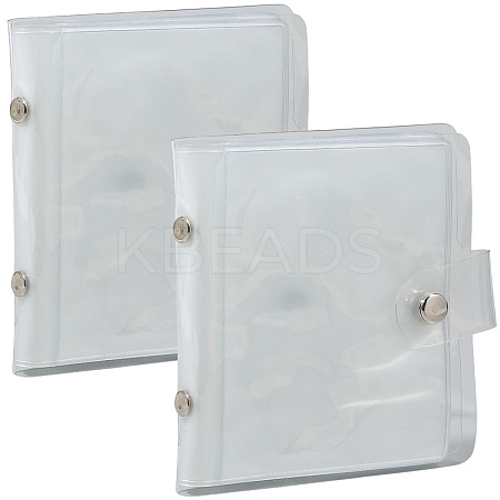 2Pcs PVC Mini Photocard Holder Book AJEW-SP0002-20B-05-1