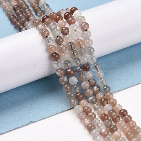 Grade AA Natural Multi-Moonstone Bead Strands G-M296-01-4mm-1