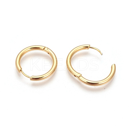 Ion Plating(IP) 304 Stainless Steel Hoop Earrings EJEW-P177-G-12-1