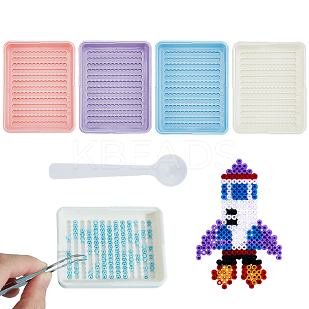 4Pcs PE Plastic Fuse Beads Tray DIY-ME0002-59-1