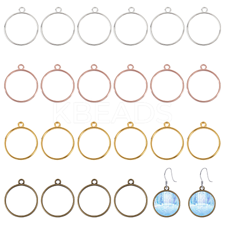 80Pcs 4 Colors Zinc Alloy Pendants FIND-CA0008-82-1