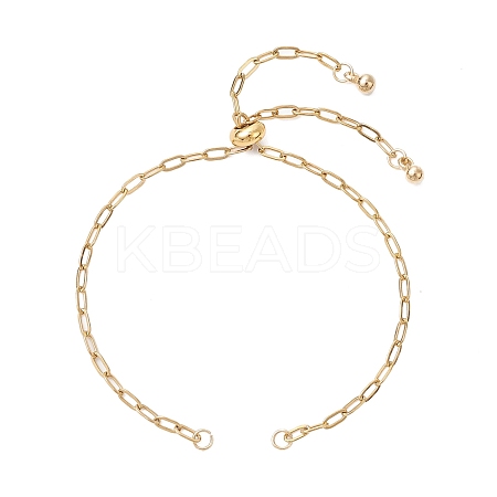 2.5MM 304 Stainless Steel Paperclip Chain Slider Bracelet Makings AJEW-JB01401-1