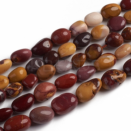 Natural Mookaite Beads Strands G-D0002-D72-1