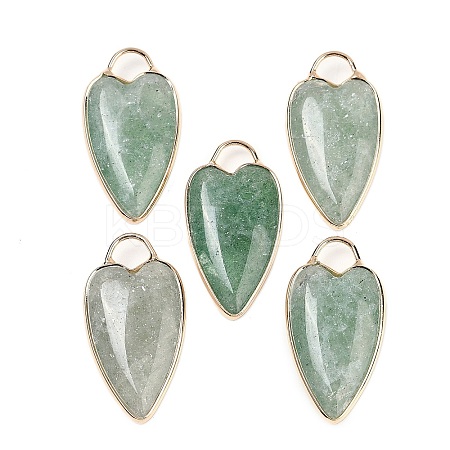 Natural Green Strawberry Quartz Pendants G-G193-02G-06-1