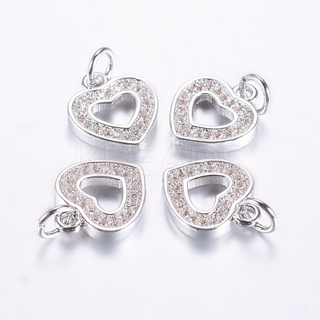 Long-Lasting Plated Brass Micro Pave Cubic Zirconia Charms ZIRC-F069-50P-1