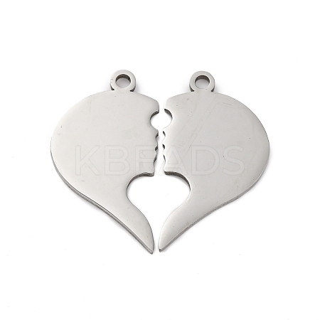 Anti-Tarnish 201 Stainless Steel Pendants STAS-R002-20P-1