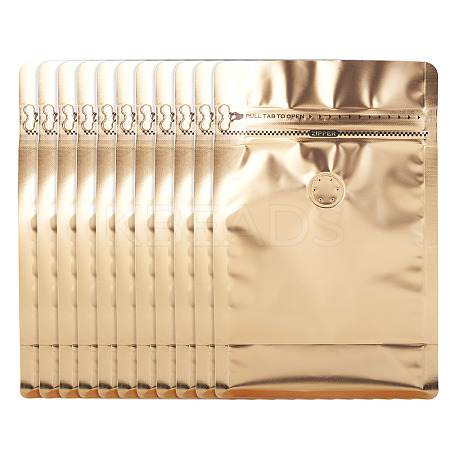 10Pcs BOPP and Aluminized PET and PE Resealable Coffee Zipper Bags with Valve ABAG-TA0001-93D-1