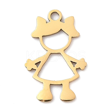 201 Stainless Steel Pendants STAS-Q341-09G-1