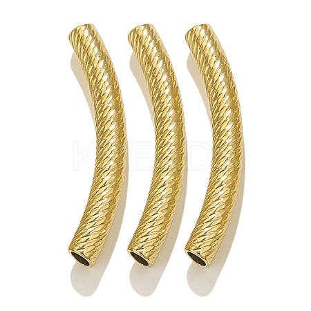 304 Stainless Steel Curved Tube Beads LS-STAS-M071-03B-G-1
