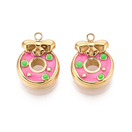 304 Stainless Steel Enamel Pendants X1-STAS-T068-10A-1