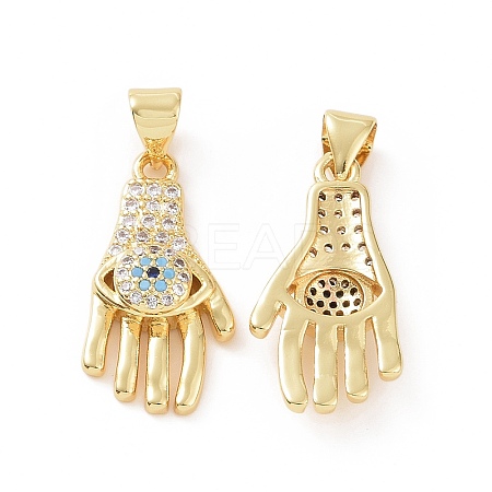 Brass Micro Pave Cubic Zirconia Pendants LS-ZIRC-P106-05G-1