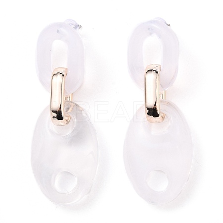 (Jewelry Parties Factory Sale)Imitation Gemstone Style Acrylic Dangle Stud Earrings EJEW-JE04344-1