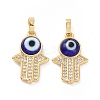 Brass Micro Pave Cubic Zirconia Pendants ZIRC-F136-02G-04-2