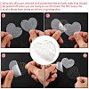 40Pcs 10 Style Acrylic Transparent Blank Pendants with Glitter DIY-CJC0002-013-6