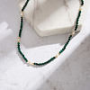 Natural Freshwater Pearl & 925 Sterling Silver Beaded Necklaces for Women NJEW-G154-03G-5