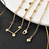 Brass Flat Round Pendant Necklaces NJEW-F329-02G-3