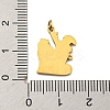 Christmas Theme Ion Plating(IP) 304 Stainless Steel Pendants STAS-O005-01I-G-3