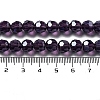 Electroplate Transparent Glass Beads Strands EGLA-A035-T8mm-A15-4