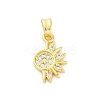 Brass Micro Pave Cubic Zirconia Pendants KK-S510-12G-1