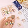 36Pcs 18 Styles Rack Plating Alloy Enamel Pendants FIND-SC0012-30-3