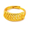 Brass Curb Chain Adjustable Rings for Women RJEW-G318-02C-G-2