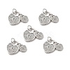 Brass Micro Pave Clear Cubic Zirconia Charms KK-E068-VB175-3