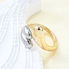Brass Cuff Rings for Women RJEW-G347-04GP-3