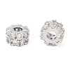 Brass Micro Pave Clear Cubic Zirconia Beads KK-U028-29P-2