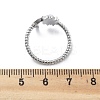 Brass Micro Pave Clear Cubic Zirconia Open Cuff Rings for Women RJEW-S402-03P-4