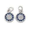 Brass Micro Pave Cubic Zirconia Charms KK-U056-39P-1