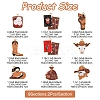 18Pcs 9 Styles Western Cowboy Hat Boots Money Bag Skull Alloy Enamel Pendants FIND-FS0003-91-4