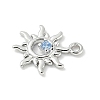 Brass Micro Pave Cubic Zirconia Charms KK-M326-20C-P-2