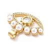 Brass Micro Pave Clear Cubic Zirconia Pendants KK-M235-12G-3