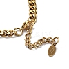 Ion Plating(IP) 304 Stainless Steel Diamond Cut Cuban Link Chain Necklace NJEW-D045-09G-3