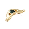 Rack Plating Brass Micro Pave Cubic Zirconia Pendants KK-B097-05G-01-2