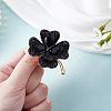 Cubic Zirconia Clover Brooch Pin JBR105F-4