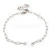 Tarnish Resistant 304 Stainless Steel Paperclip Chains Bracelet Making AJEW-P119-03P-1