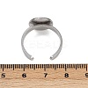 304 Stainless Steel Cuff Ring Components STAS-D372-04P-04-3