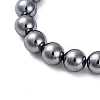 8mm Round Terahertz Stone Beaded Necklaces NJEW-H045-02-2