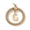304 Stainless Steel Pendants STAS-D154-01G-G-1