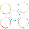 5Pcs 5 Colors Summer Natural Cowrie Shell Pendant Necklaces NJEW-CY0001-04-1