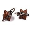 Natural Red Jasper Merkaba Star Pendants G-C144-02R-02-2