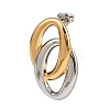 304 Stainless Steel Two Tone Stud Earrings EJEW-K310-02GP-4