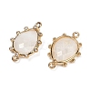 Natural Moonstone Faceted Connector Charms G-K347-07G-03-2