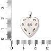 Valentine's Day Brass Pave Clear Cubic Zirconia Pendants CU-H001-01P-3