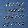 24Pcs 6 Sstyles Rack Plating Brass Stud Earring Settings KK-FS0001-41-8