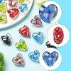 24Pcs 5 Colors Luminous Handmade Gold Sand Lampwork Beads FOIL-FS0001-02-2