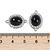Brass Micro Pave Clear Cubic Zirconia Connector Charms KK-U043-50P-04-3
