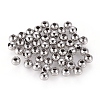 Non-Tarnish 304 Stainless Steel Round Seamed Beads A-STAS-R032-8mm-1