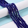 Electroplate Opaque Solid Color Glass Beads Strands EGLA-A034-P10mm-L12-4
